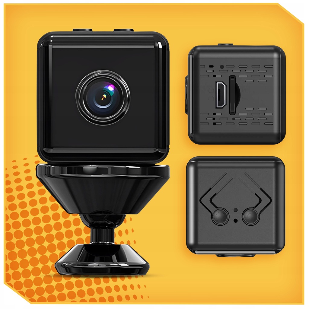 Mini kamera szpiegowska SMART detekcja ukryta kamerka Mała WIFI 4K +Uchwyt Kod producenta KAMERKA KOSTKA SD MICRO CYFROWA NIANIA Wifi 1